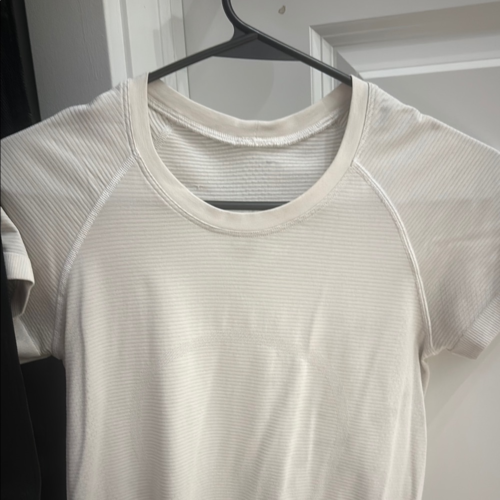 Cream Short Sleeve Top
